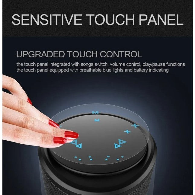 ❤Portable Bluetooth Speaker❤Wireless Subwoofer 3D Stereo Bass Touch Control TF Card AUX Play With Microphone